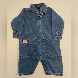 Polo by Ralph Lauren Blue Denim Kids One Piece